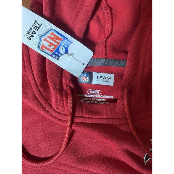 Team Apparel Men's Long Sleeve NFL Tampa Bay Buccaneers Drawstring Hoodie Medium - Picture 4 of 6